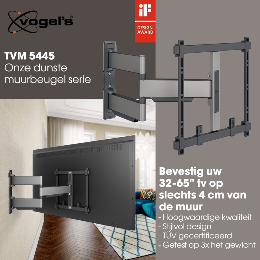 Vogel's ELITE TVM 5445 | Draaibare tv-beugel | 32-65"  4